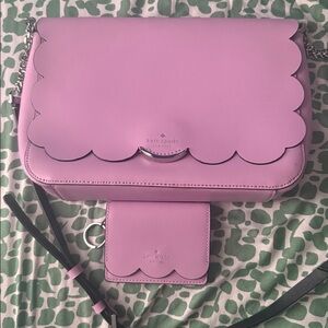 Kate Spade Lavender Scalloped Bag and Wallet
